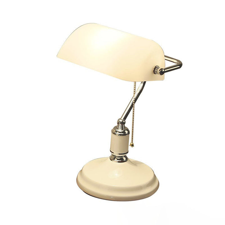 Lampe de table moderne et créative en verre blanc laiteux à 1 lumière 