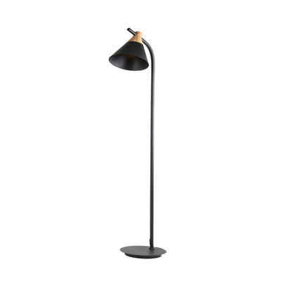 Lampadaire sur pied à 1 lumière avec abat-jour conique macaron créatif nordique 