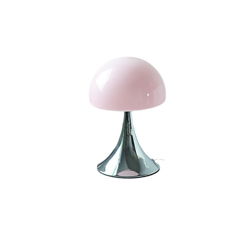 Moderne Einfachheit Eisen Glas Pilz Kuppel 1-Licht Tischlampe für Nachttisch 