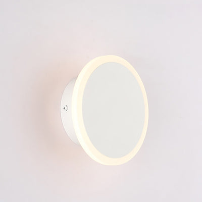 Applique Murale LED en Fer Acrylique Rond Rotatif à Simplicité Moderne pour Chambre 