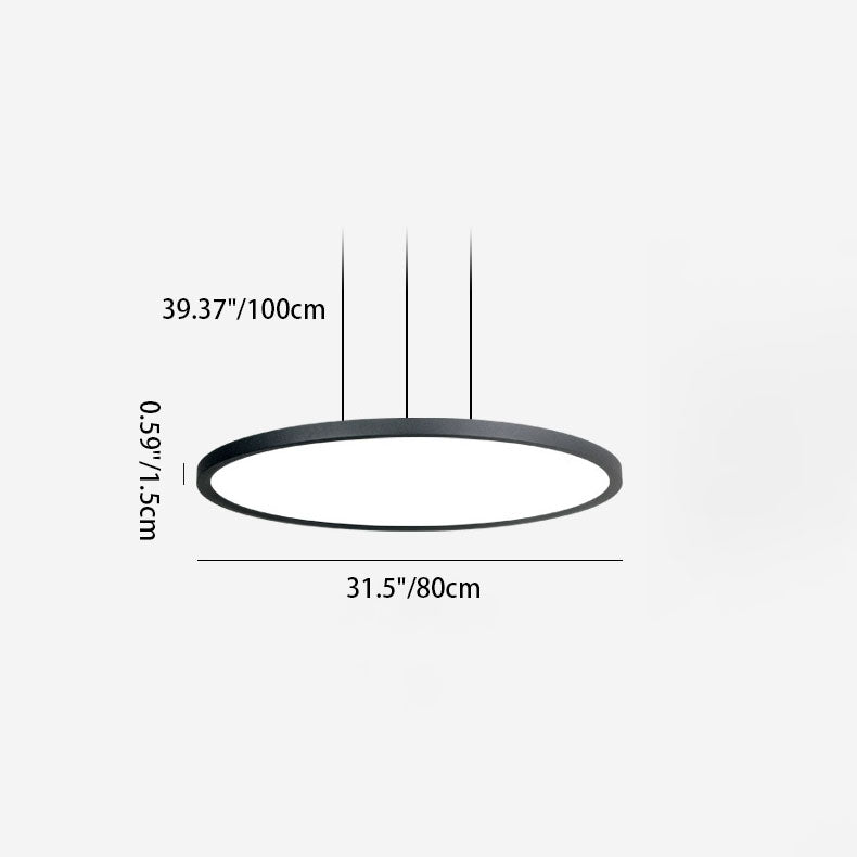 Modern Minimalist Aluminum Round Shape LED Pendant Light For Dining Room