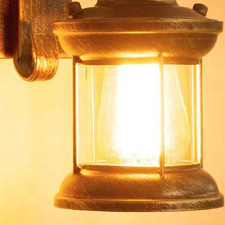 Vintage Rustic Kerosene Lantern 1-Light Wall Sconce Lamp