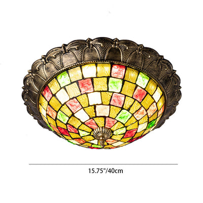 Modern Creative Personality Color Iron Circle LED Flush Mount Ceiling Light
