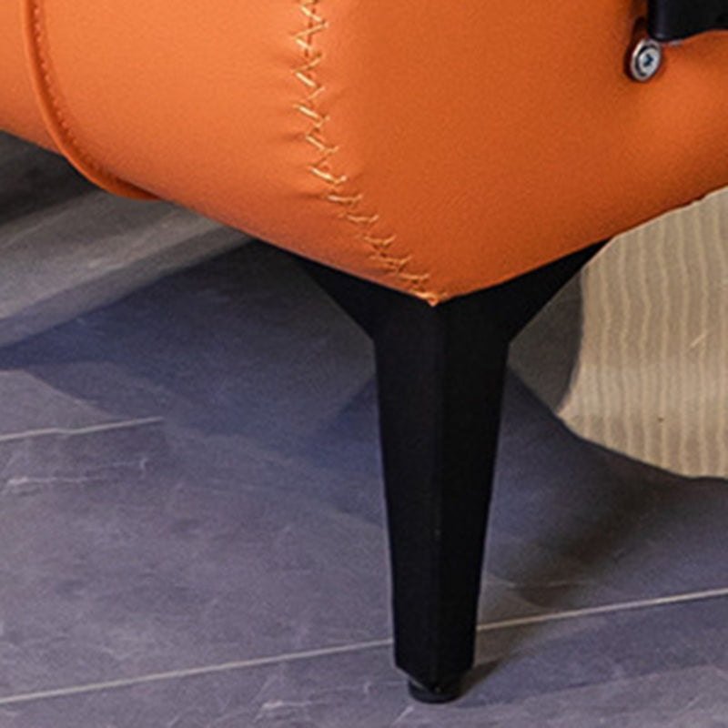 Tabouret de pied portable moderne en similicuir capitonné de luxe pour salon 
