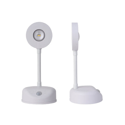 Lampe murale à détection de mouvement LED rechargeable en ABS rond étanche à la simplicité moderne pour patio extérieur 