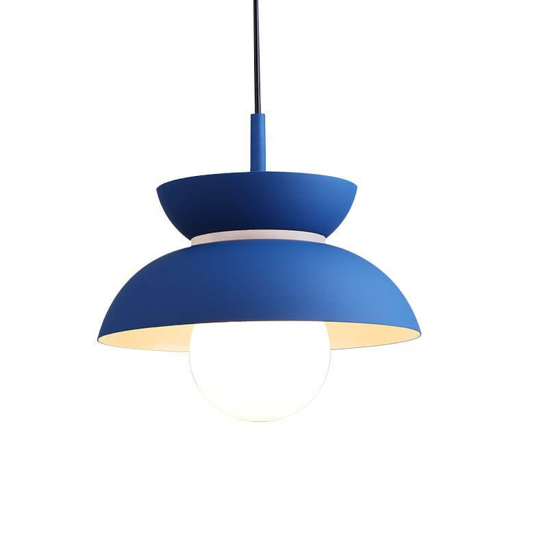Nordische minimalistische Farbe solider Aluminium 1-Licht Pendelleuchte 