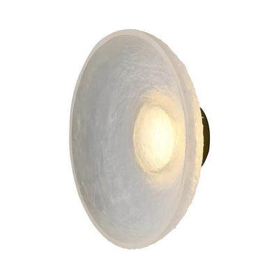 Contemporary Nordic Resin Wrought Iron Round LED Wall Sconce Lamp For Bedroom