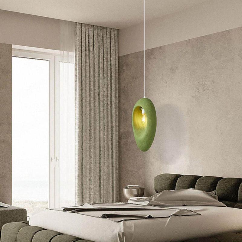 Contemporary Creative Avocado High-Density Polystyrene 1-Light Pendant Light For Bedroom