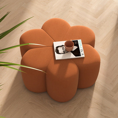 Tabouret en velours en forme de fleur de prunier nordique contemporain pour salon 
