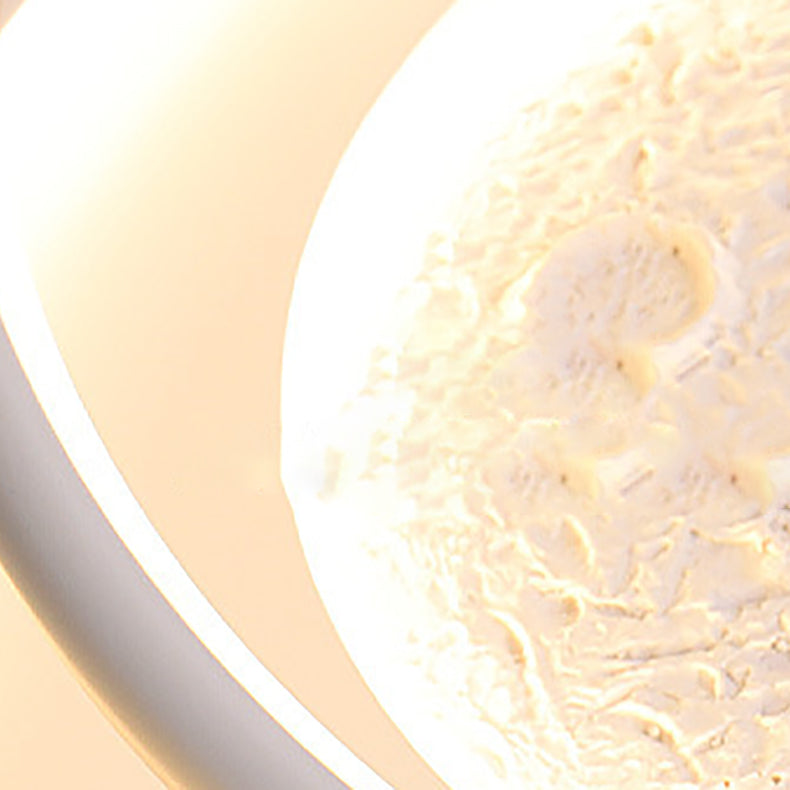 Plafonnier LED en aluminium, résine et silicone, rond minimaliste moderne, pour chambre à coucher 