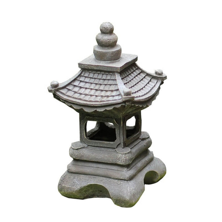 Japanische Zen Solar wasserdichte Pagoda Stein LED Outdoor Garten Dekoration Landschaftslicht 