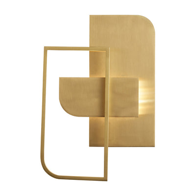 Moderne Mid-Century Wandleuchte aus Kupfer im rechteckigen geometrischen Design mit LED für das Bett 