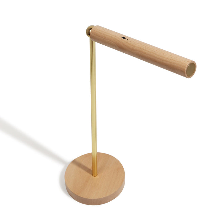 Moderne minimalistische magnetische Holzstab Schatten USB faltbare LED Tischlampe für Studie 