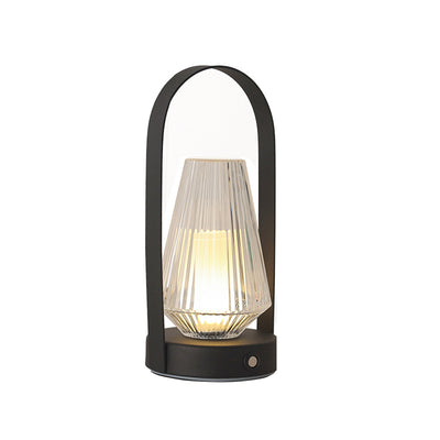 Moderne Retro Eisen Acryl Elliptische Konische LED Hängen Wiederaufladbare Tisch Lampe Für 