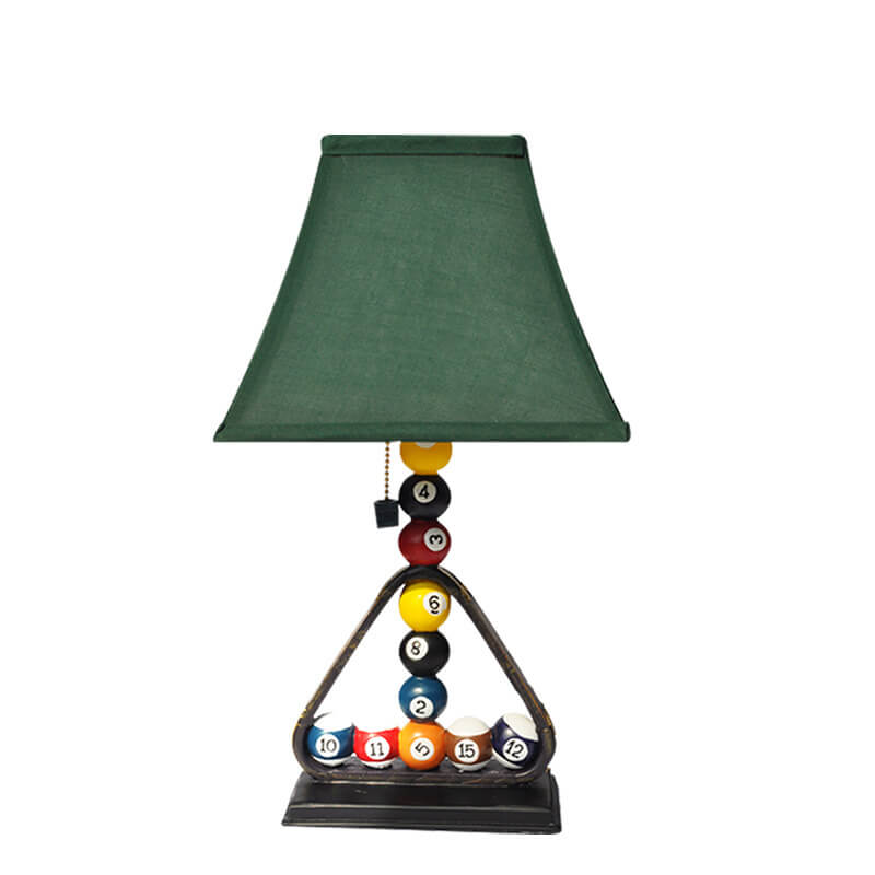 Modern Creative Billiard Stacked Linen Fabric Shade 1-Light Table Lamp