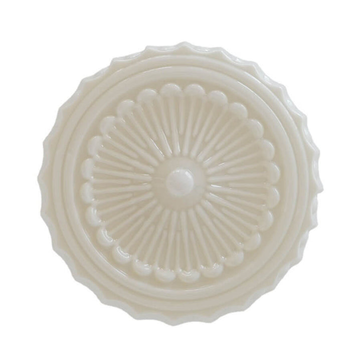 Traditional French Iron Glass Stripes Round Drum LED Semi-Flush Mount Ceiling Light For Living Room &amp; Bedroom