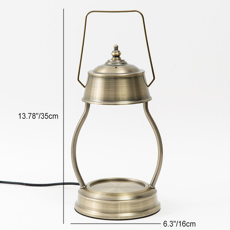 Contemporary Retro Metal Lantern 1-Light Melting Wax Table Lamp For Bedroom