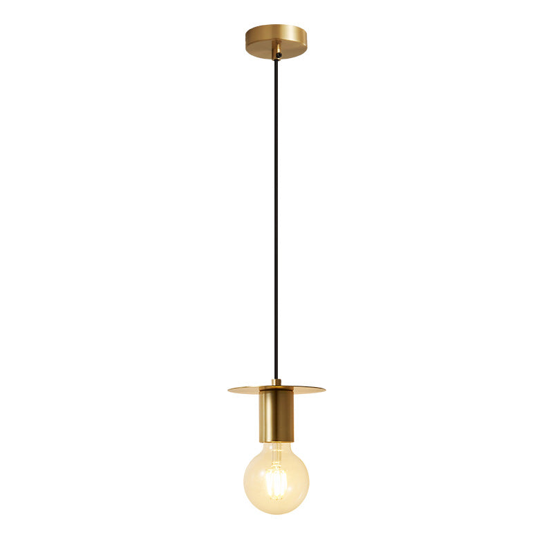 Moderne minimalistische halbrunde Begs Runde Kupfer 1-Licht Pendelleuchte für Wohnzimmer 