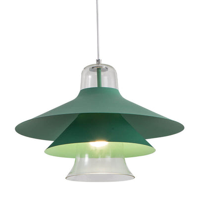 Nordic Minimalist Multi-Layer Cone Glass Hardware 1-Light Pendant Light