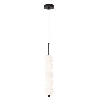 Nordic Creative Brass Spherical Glass Long Strip LED Pendant Light