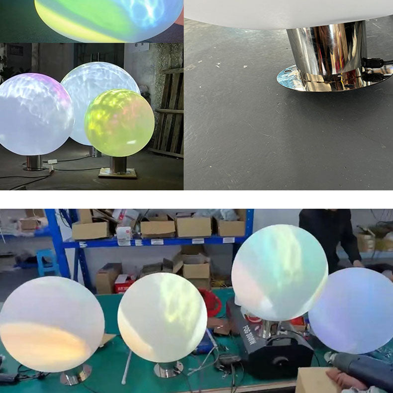 ضوء LED خارجي مقاوم للماء على شكل كرة PE للإضاءة الحديثة والإبداعية للحديقة 