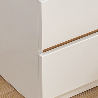 Mesita de noche rectangular minimalista moderna con panel de densidad de 2/3 cajones para el dormitorio 