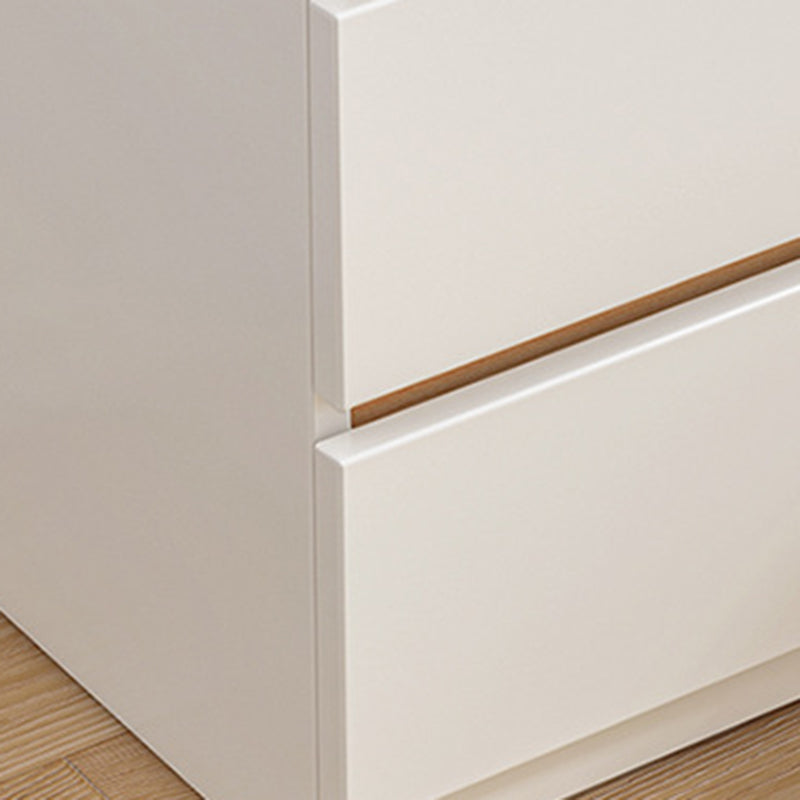 Mesita de noche rectangular minimalista moderna con panel de densidad de 2/3 cajones para el dormitorio 