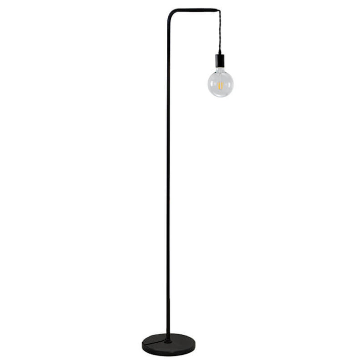 Modern Minimalist Black Iron Long Pole 1-Light Standing Floor Lamp