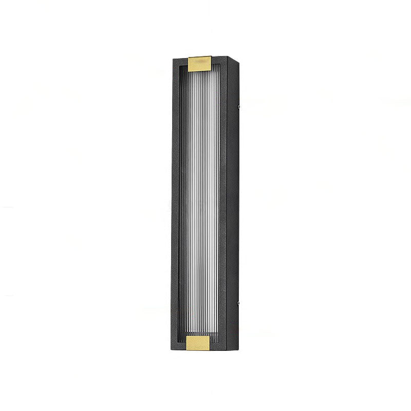 Applique murale LED étanche en acier inoxydable, rectangulaire de luxe moderne, lampe pour Patio extérieur 