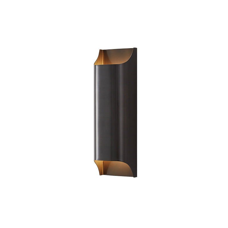 Contemporary Simplicity Full Copper Column 2-Light Wall Sconce Lamp For Living Room