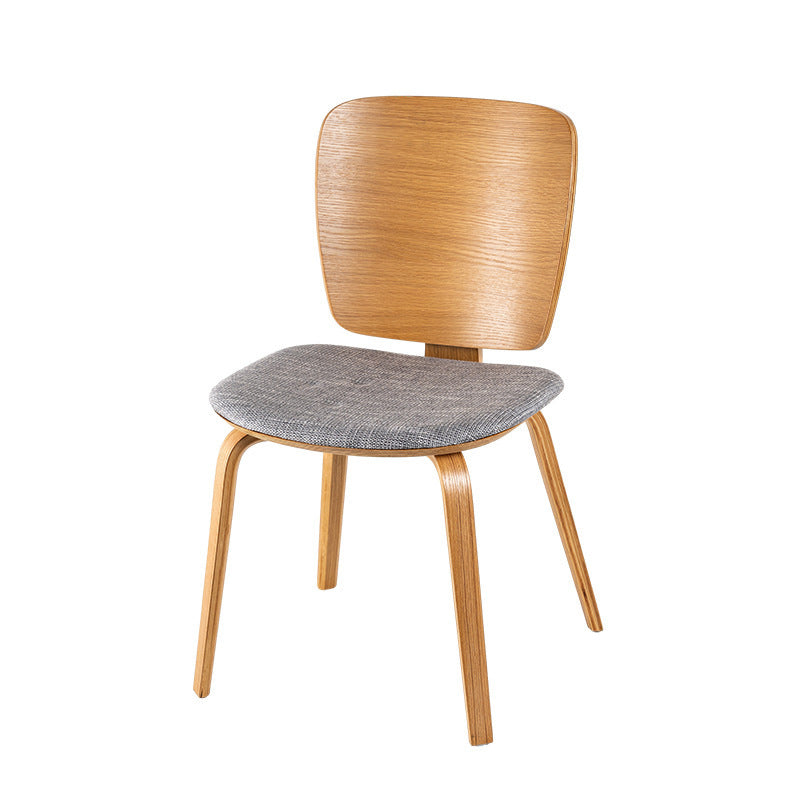 Chaise de salle à manger en bois avec revêtement en cuir PU simplicité contemporaine pour salon 