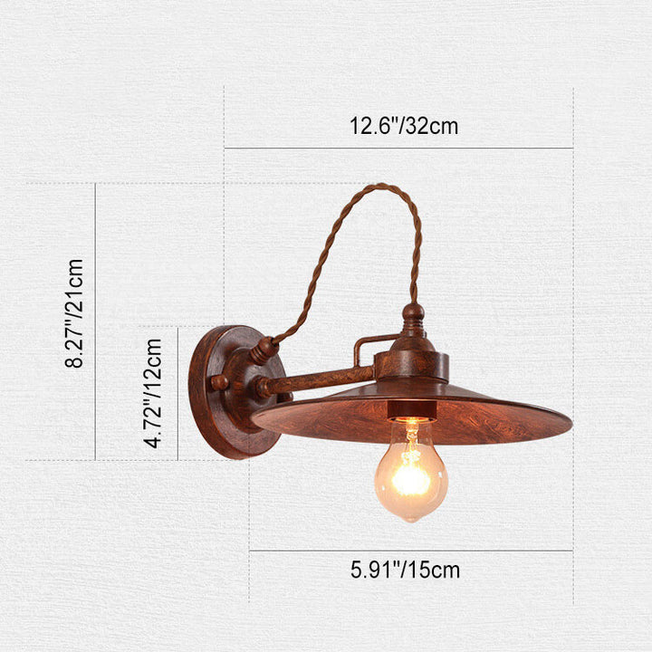 Contemporary Industrial Iron Discs 1- Light Wall Sconce Lamp For Living Room