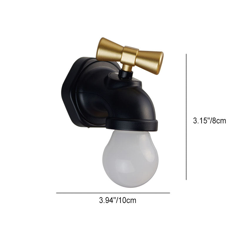 Modern Creative Faucet ABS PC USB LED Night Light Wall Sconce Lamp