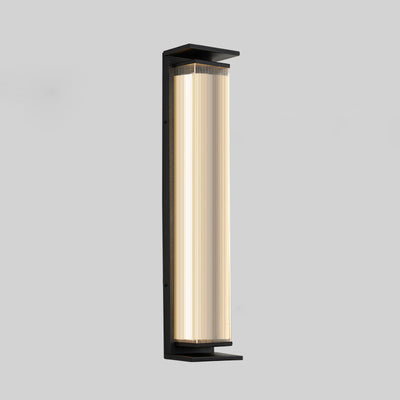 Applique murale LED en acier inoxydable acrylique rectangulaire étanche minimaliste moderne pour patio extérieur 