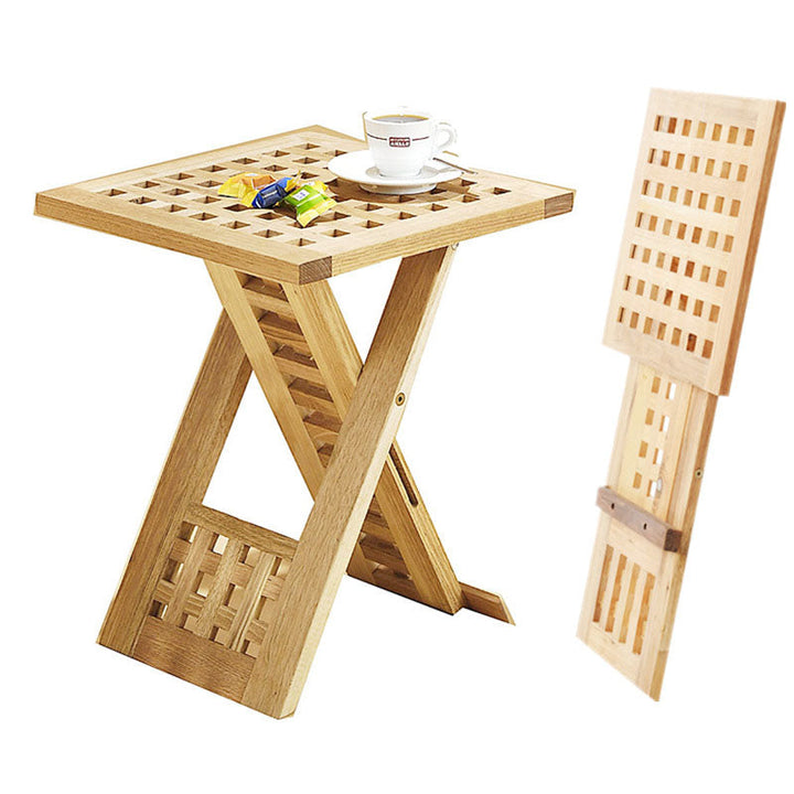 Traditional Rustic Square Catalpa Wood Coffee Table 1-Tier For Living Room