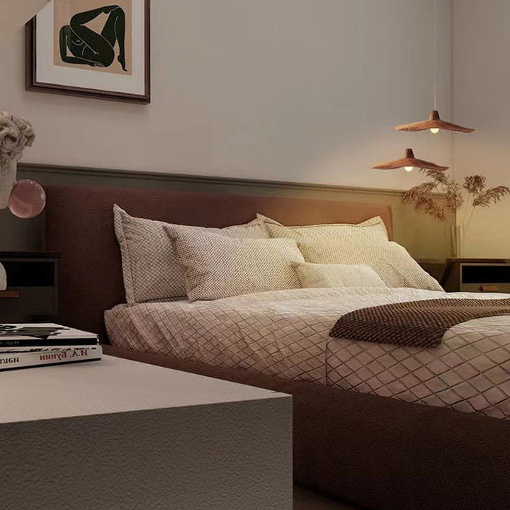 Suspension Luminaire à 1 Lumière avec Abat-Jour en Résine Ondulée Japonaise Traditionnelle pour Chambre 