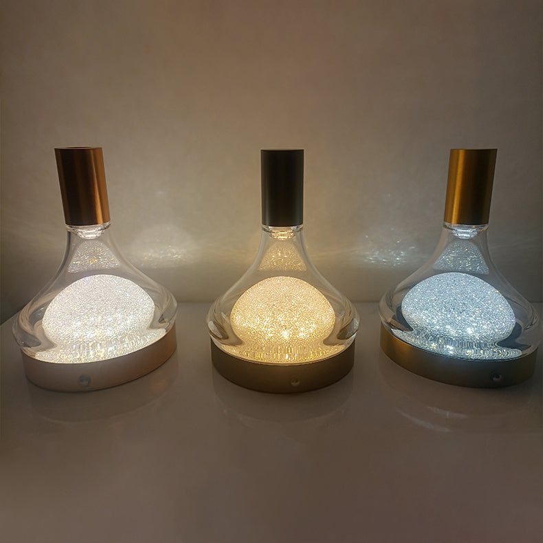 Moderne minimalistische Weinflasche Aluminium LED Tischlampe für Wohnzimmer 