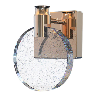 Aplique de pared LED de cristal de aluminio con base cuadrada redonda minimalista moderna para dormitorio 