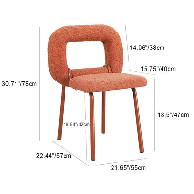 Respaldo de silla de comedor de diseño de donut de lana de cordero escandinavo contemporáneo para comedor 