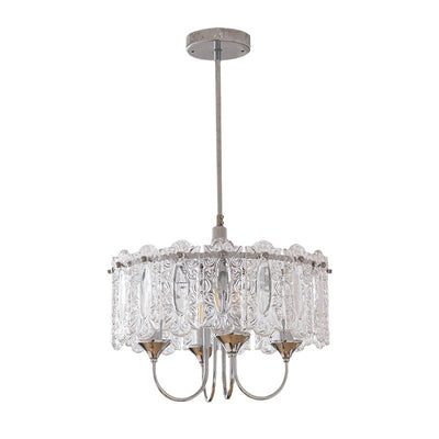 Porte-bougie rond en verre et fer traditionnel français 4/5/6 Lumières Lustres pour chambre 