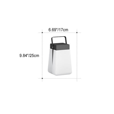 Modern Rectangular White Solar Portable Patio Waterproof Outdoor Lawn Light