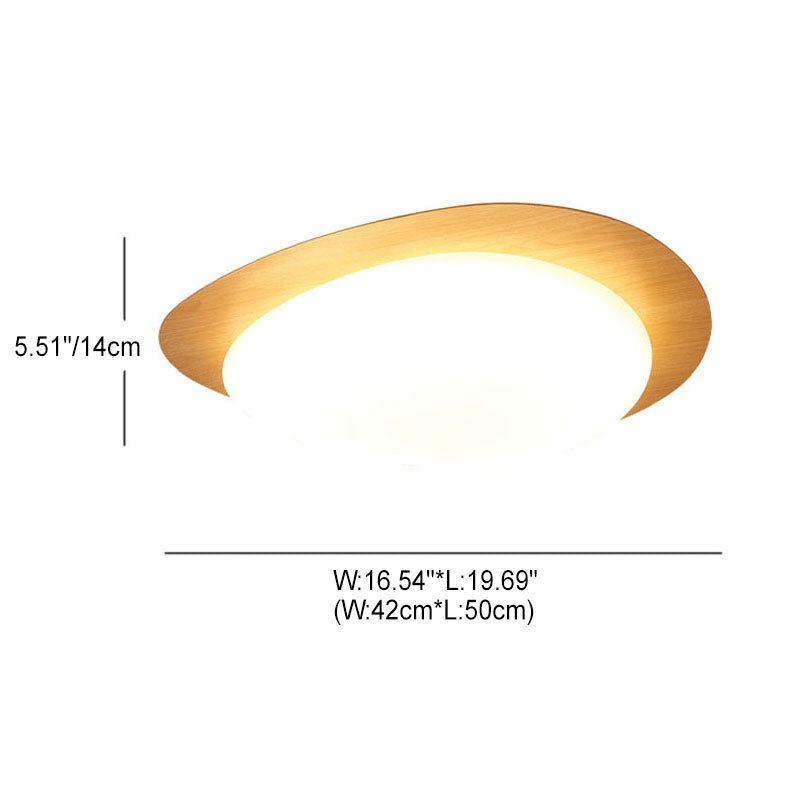 Nordic Eisen Holzmaserung Kiesel LED Deckenleuchte mit bündigem Abschluss 