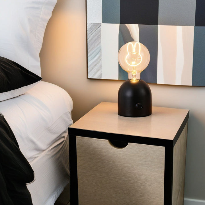 Moderne Art Deco Runde Glas Holz LED Tisch Lampe Für Schlafzimmer 