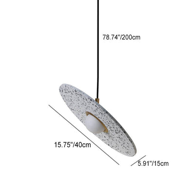Nordic Creative Terrazzo Planet Disc 1-Light Pendant Light