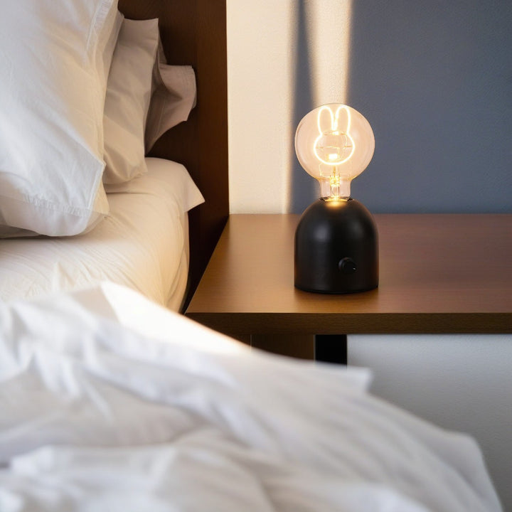 Moderne Art Deco Runde Glas Holz LED Tisch Lampe Für Schlafzimmer 