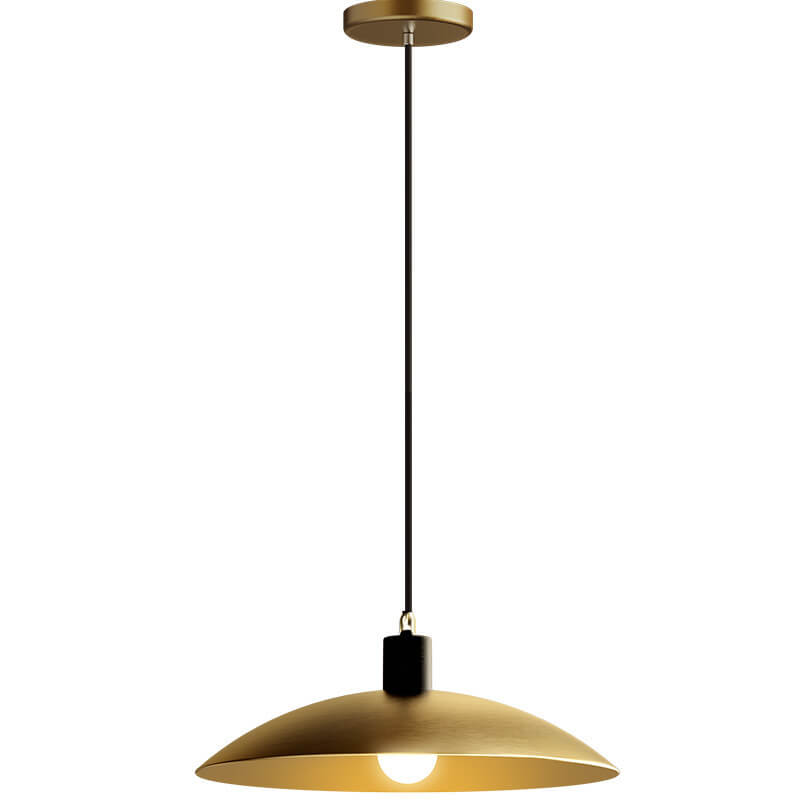 Nordischer minimalistischer Anhänger in Goldfarbe aus Kupfer mit 1 Licht 