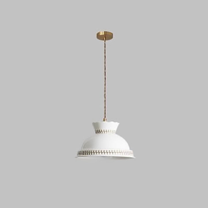 Moderne Einfachheit Keramik Schalenform 1-Licht Pendelleuchte für Wohnzimmer 