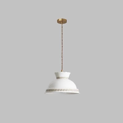 Moderne Einfachheit Keramik Schalenform 1-Licht Pendelleuchte für Wohnzimmer 