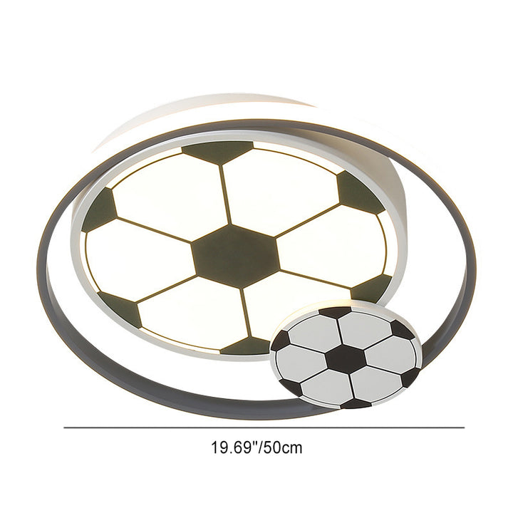 Plafonnier LED en fer pour enfants contemporain créatif avec motif de football et dessin animé pour chambre à coucher 