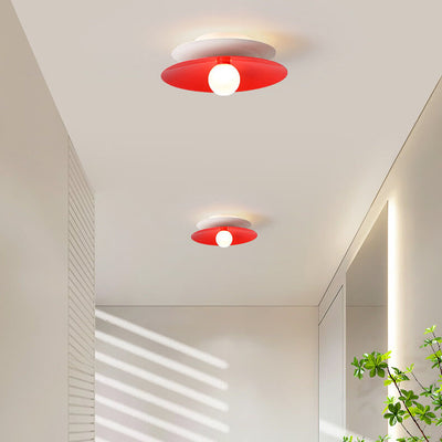 Modern Minimalist Plate Iron Acrylic LED Flush Mount Ceiling Light